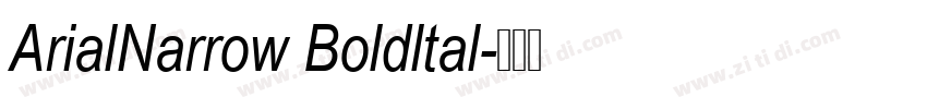 ArialNarrow Boldltal字体转换